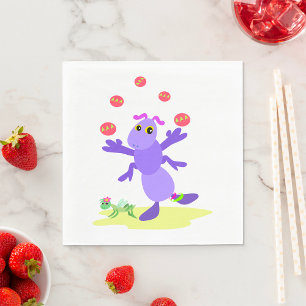 Servilleta De Papel Purple Grasshopper Juving Fun Crema