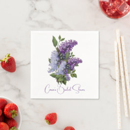 Servilleta De Papel Purple Lilacs Bridal Shower