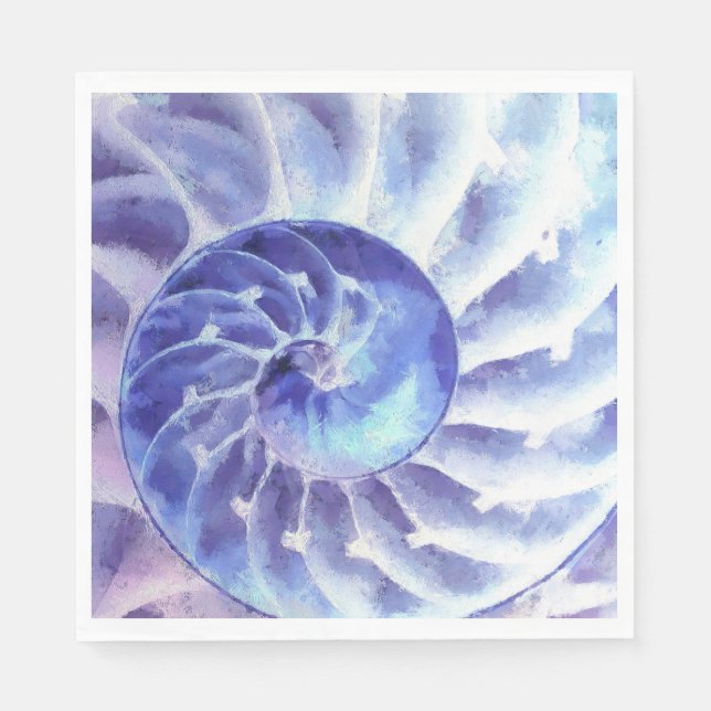 Servilleta De Papel Purple Nautilus Art (Anverso)