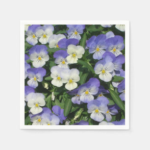 Servilleta De Papel Purple Pansies Garden Floral