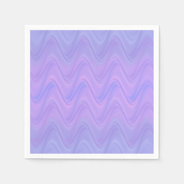 Servilleta De Papel Purple Pink Wavy Lines Pattern (Anverso)