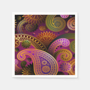 Servilleta De Papel Púrpura de Paisley