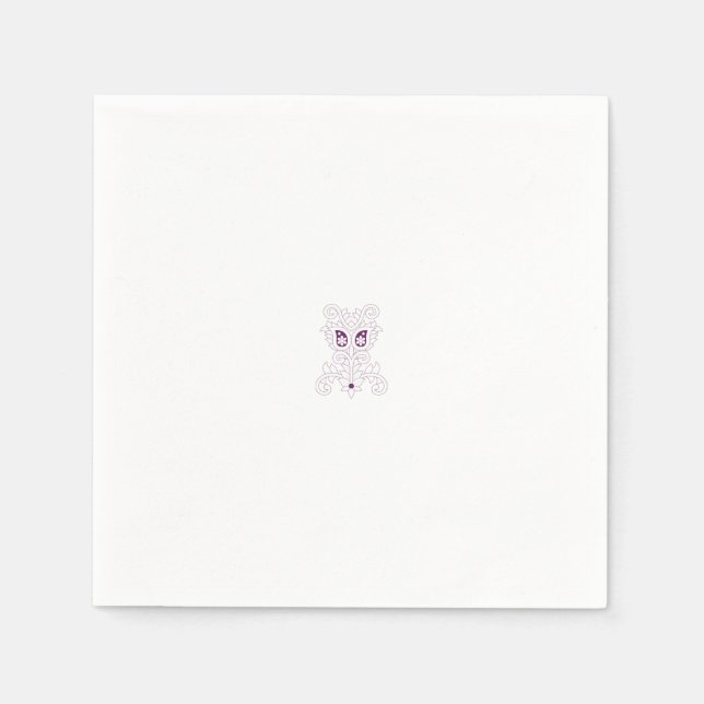 Servilleta De Papel Púrpura de uva, uva, flor de miel (Anverso)