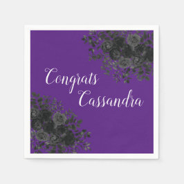 Servilleta De Papel Púrpura del partido de graduación gótica oscuro Ro