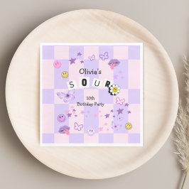 Servilleta De Papel Púrpura Música Pop Tween Invitación al cumpleaños 