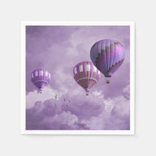 Servilleta De Papel Púrpura Napkins de globo aerostático