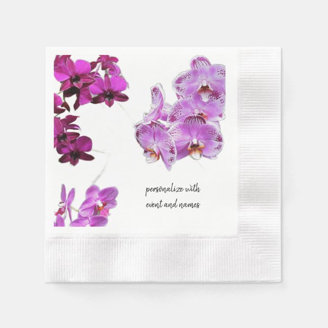 Servilleta De Papel Púrpura Orquídea (Anverso)