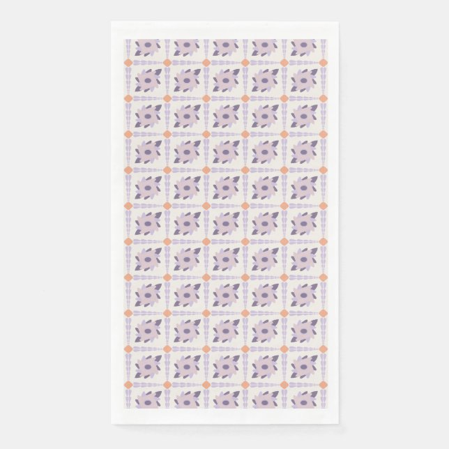 Servilleta De Papel Púrpura pastel de tejas coloridas (Anverso)