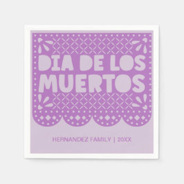 Servilleta De Papel Púrpura personalizado Dia de los Muertos Napkins