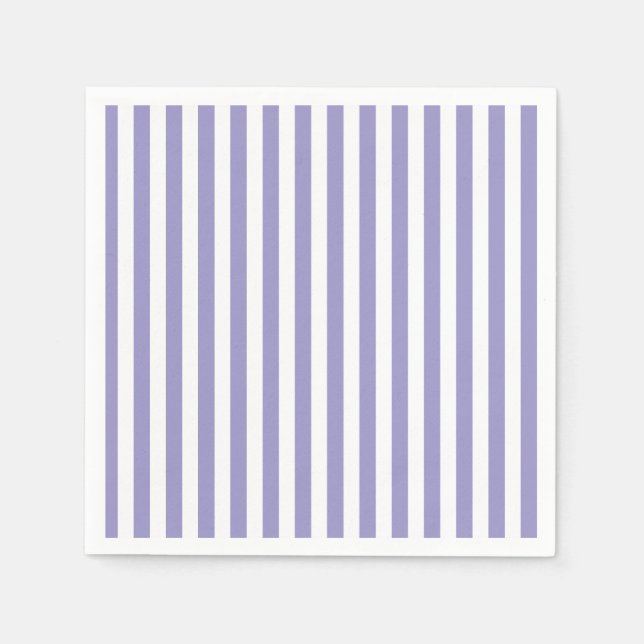 Servilleta De Papel Púrpura Stripe Preppy (Anverso)
