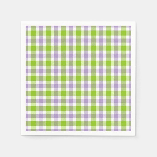 Servilleta De Papel Púrpura y verde (Anverso)