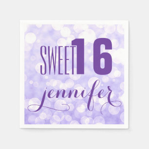 Servilleta De Papel Purpurina 16-Lavender y chispas dulces del
