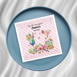 Servilleta De Papel Purpurina de caramelos rosados