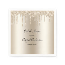 Purpurina de champán Drip Bridal Shower Glam Trend