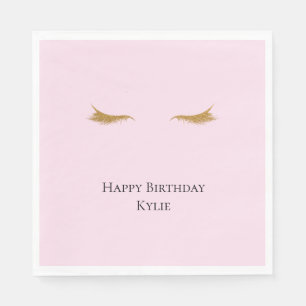 Servilleta De Papel Purpurina de Glam de Oro Rosa