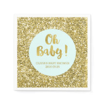 Purpurina de oro azul Confetti Oh Baby Baby Shower