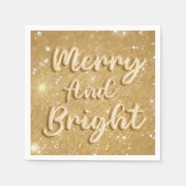 Servilleta De Papel Purpurina de oro de Navidades elegantes