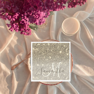 Servilleta De Papel Purpurina de oro moderno marca nombre personalizad