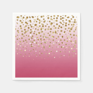 Servilleta De Papel Purpurina de oro negro moderno bonito confetti
