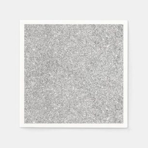 Servilleta De Papel Purpurina de plata elegante