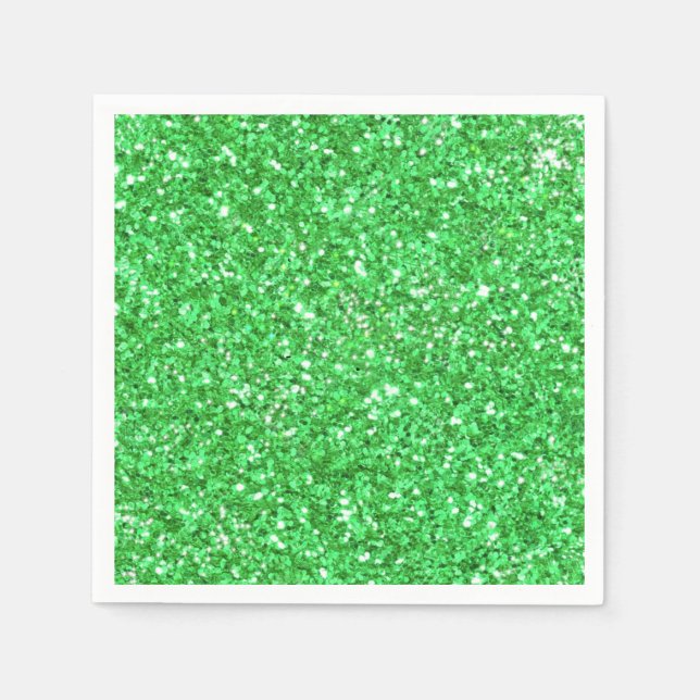 Servilleta De Papel Purpurina del Día de San Patricio Kelly Green (Anverso)