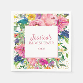 Servilleta De Papel Purpurina dorado amarillo rosa azul Baby Shower bl