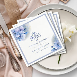 Servilleta De Papel Purpurina dorado azul turbio Boda ruso elegante