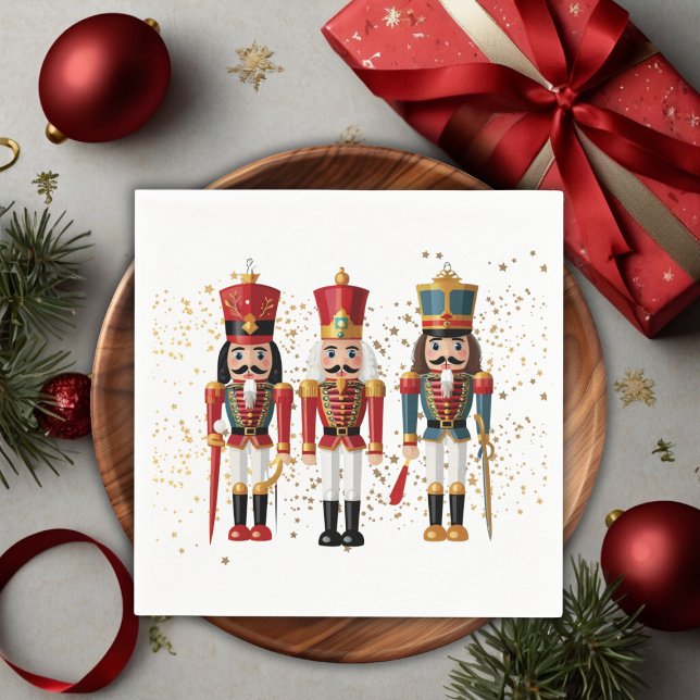 Servilleta De Papel Purpurina dorado Red & Blue Nutcracker Baby Shower (Subido por el creador)