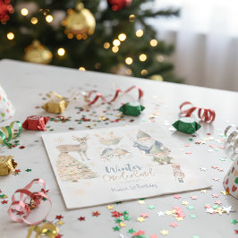 Servilleta De Papel Purpurina invernal maravilloso cumpleaños