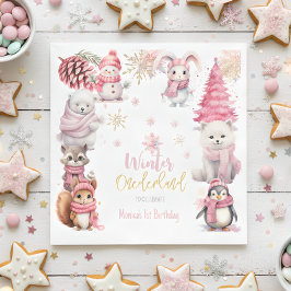 Servilleta De Papel Purpurina invierno onederland cumpleaños