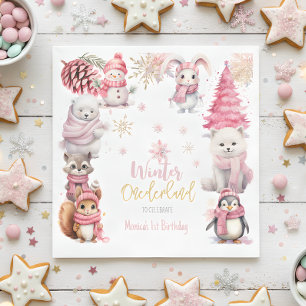 Servilleta De Papel Purpurina invierno onederland cumpleaños