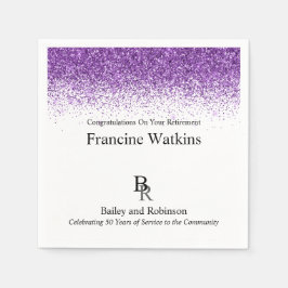 Servilleta De Papel Purpurina púrpura de retiro profesional con logoti