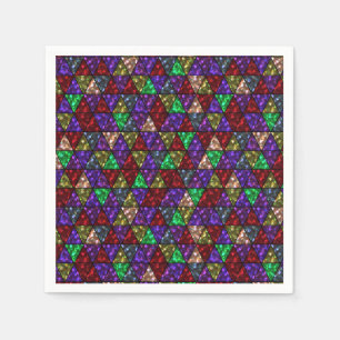 Servilleta De Papel Purpurina. Rojo, verde, morado.