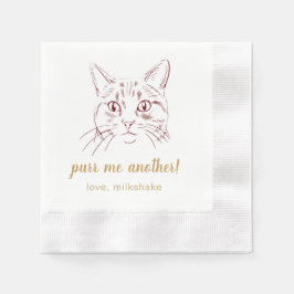 Servilleta De Papel Purr Me Otro Mascota Boda Napkins