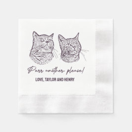 Servilleta De Papel Purr otro Mascota Boda personalizado