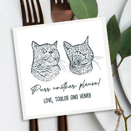 Servilleta De Papel Purr otro Mascota Boda personalizado