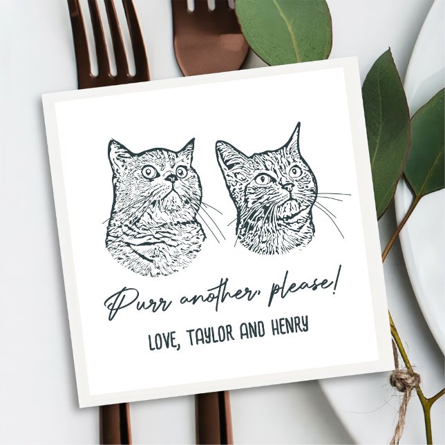 Servilleta De Papel Purr otro Mascota Boda personalizado (Subido por el creador)