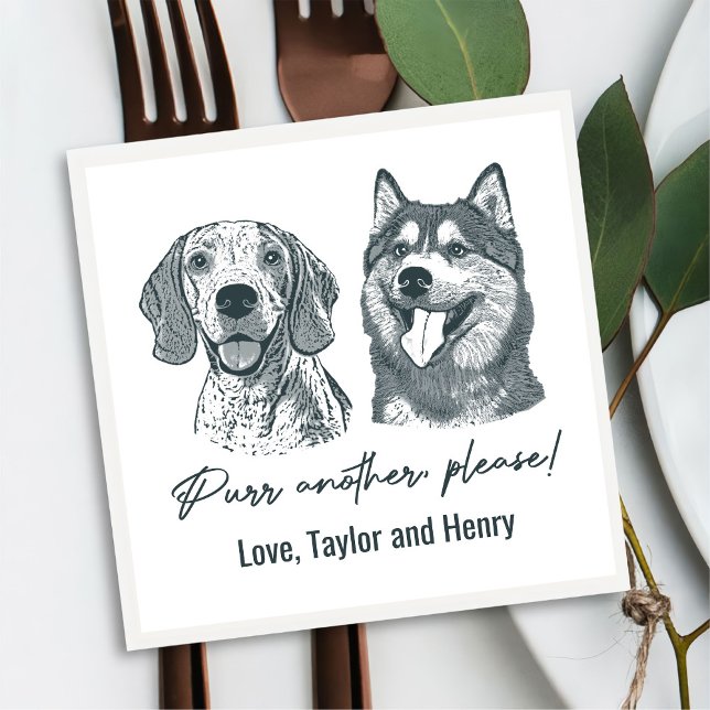 Servilleta De Papel Purr otro Mascota Boda personalizado (Subido por el creador)