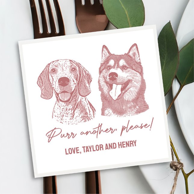 Servilleta De Papel Purr otro Mascota Boda personalizado (Subido por el creador)