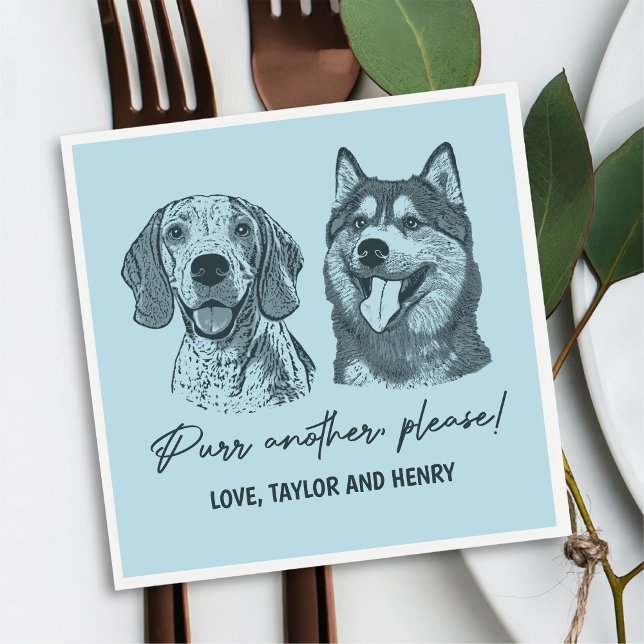 Servilleta De Papel Purr otro Mascota Boda personalizado (Subido por el creador)