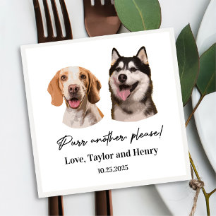 Servilleta De Papel Purr otro Mascota Boda personalizado