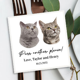 Servilleta De Papel Purr otro Mascota Boda personalizado