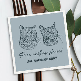 Servilleta De Papel Purr otro Mascota Boda personalizado