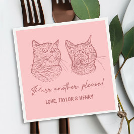 Servilleta De Papel Purr otro Mascota Boda personalizado