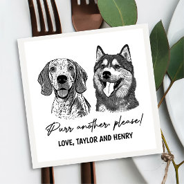 Servilleta De Papel Purr otro Mascota Boda personalizado