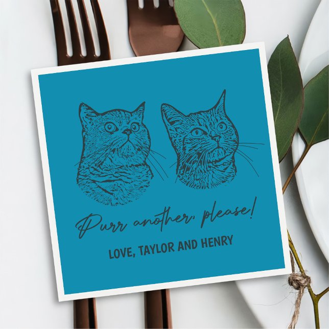 Servilleta De Papel Purr otro Mascota Boda personalizado (Subido por el creador)