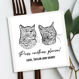 Servilleta De Papel Purr otro Mascota Boda personalizado