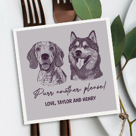 Servilleta De Papel Purr otro Mascota Boda personalizado