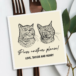 Servilleta De Papel Purr otro Mascota Boda personalizado