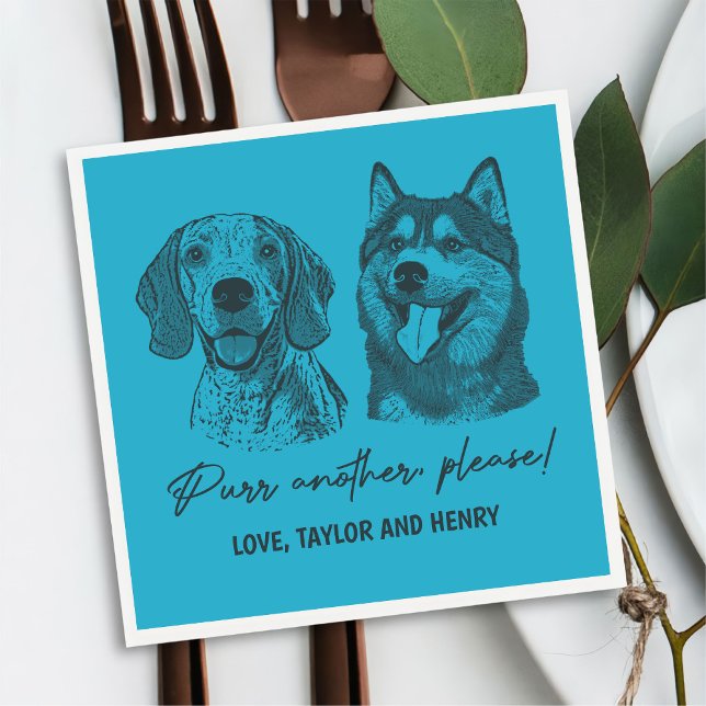 Servilleta De Papel Purr otro Mascota Boda personalizado (Subido por el creador)
